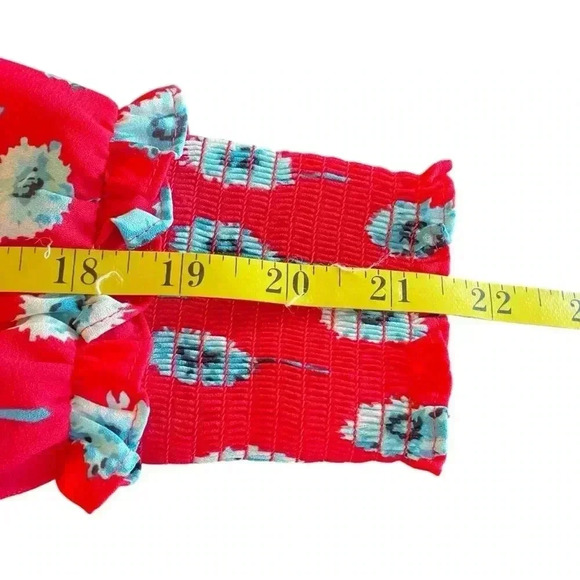 J Crew Dandelion Print Long Sleeve Dress Womens 2 Ruffle Elastic Cuff & Waist - Picture 14 of 15